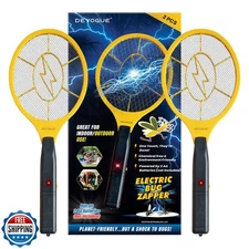 DEVOGUE® Pack of 2 Electric Fly Swatter Bug Zapper Battery Operated Flies Kil