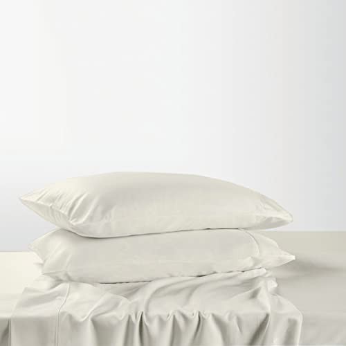 400 Thread Count Sheets Size Bed Sheets-100% Long Staple Full XL Solid Ivory - Picture 6 of 8