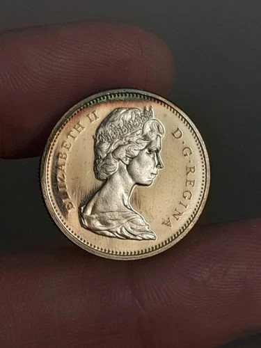 1967 CANADA 25 CENTS GEM BU PROOF-LIKE 80% SILVER QUARTER COIN