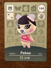 Official Animal Crossing Amiibo Card 160 - Pekoe