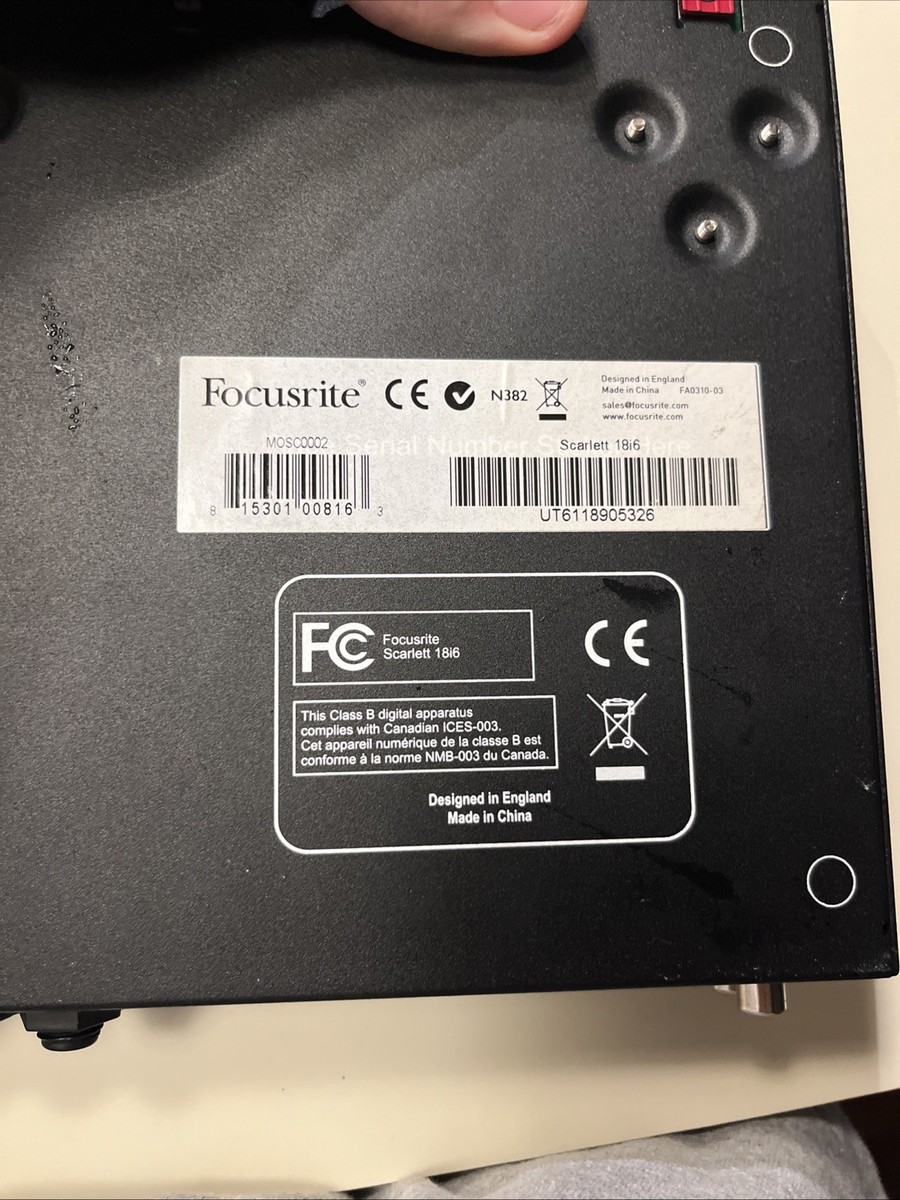 Focusrite Scarlett 18i6 Audio Interface w/ power supply | eBay