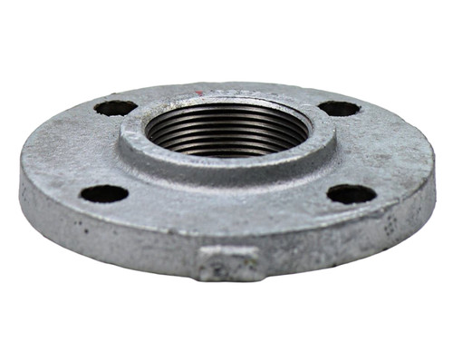 1-1/2 x 5" Ø Threaded Female NPT Pipe Flange Galvanized Cast Iron 125 4-Bolt USA