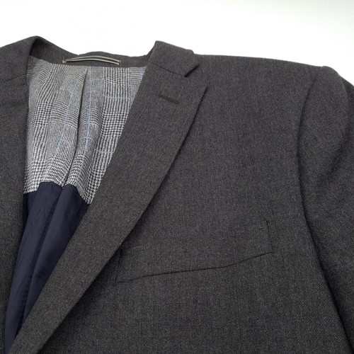 J.Lindeberg Blazer Jacket Slim Fit Virgin Wool Grey Zx0 Size EU 48 UK/US 38R - Picture 7 of 8