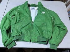 Vintage Swingster Jacket Men Size Medium Green Zip Closure Made In USA IBP 1988