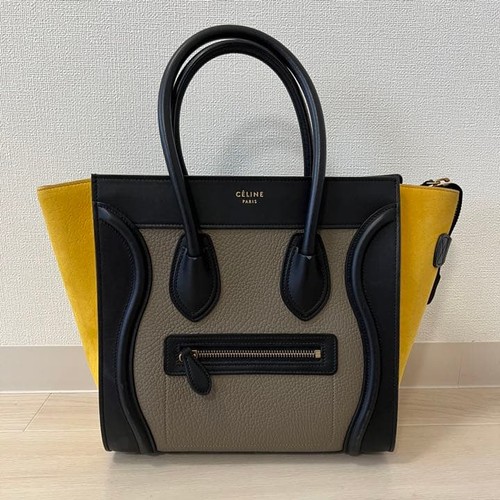 Celine Micro Luggage Bag Beige Used From Japan