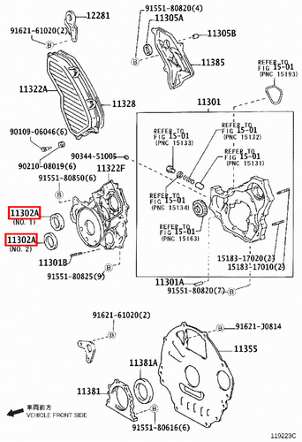 Genuine LandCruiser HDJ78 HDJ101 HDJ100 1HD Timing Cover Crankshaft Oil Seal - Picture 18 of 20