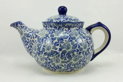 Bunzlauer Keramik Teekanne, für 0,7Liter Tee, Blumen, Unikat (C016-AS53) - Bild 1 von 4