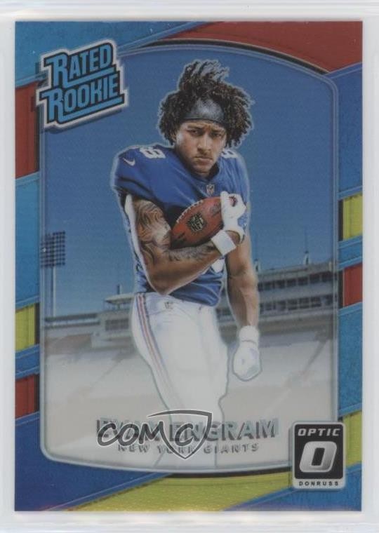 2017 Donruss Optic Rated Red and Yellow Prizm Evan Engram #180 Rookie RC 0ms5