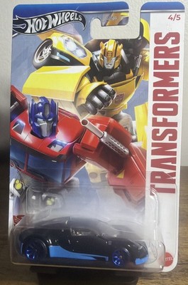 2025 Hot Wheels TRANSFORMERS Bugatti Veyron 4/5 Blue Exclusive