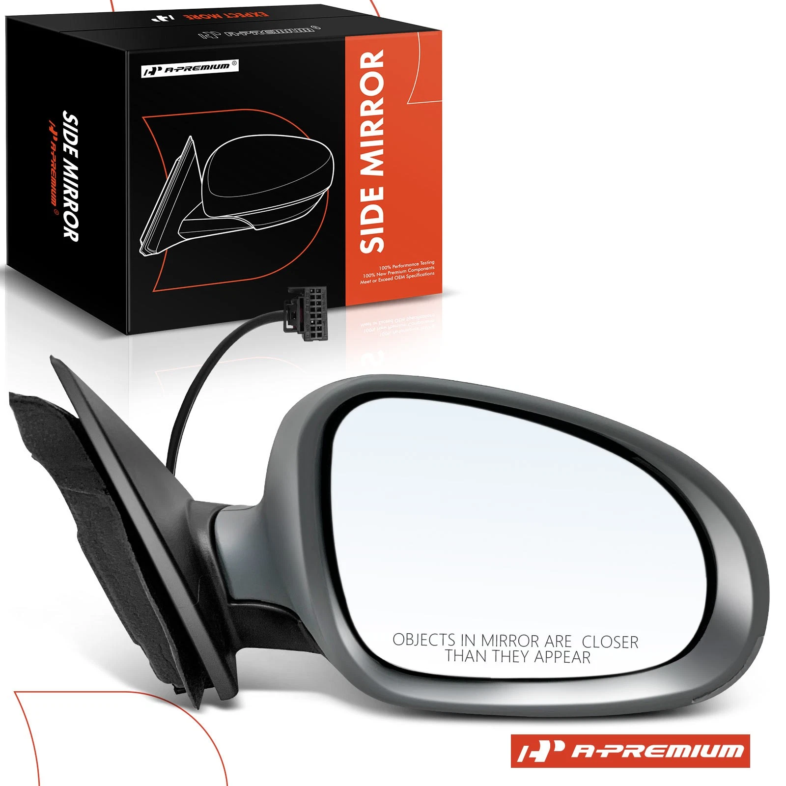 A-Premium Passenger Power Mirror w/ Manual Fold & Signal Light for VW GTI 06-09