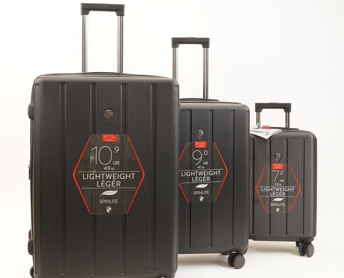 Heys SpinLite 3-Piece Lightweight Luggage Set (Black, 21, 26 and