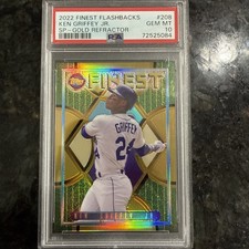 Ken Griffey Jr 2022 Finest Flashbacks Gold Refractor SP 35/50 PSA 10 Gem10 Pop 7