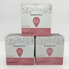 Summer's Eve Feminine Cleansing Cloths Sensitive Skin Sheer Floral 16 Ea 3 pk 