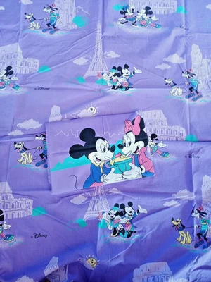 DISNEY, 2tlg, Bettwäsche-Set, 80x80, 135x200cm, lila, Mickey Mouse - Bild 1 von 4