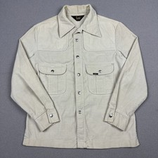 Lee Vintage Corduroy Shirt 70s Union Made in USA Size L Beige Western