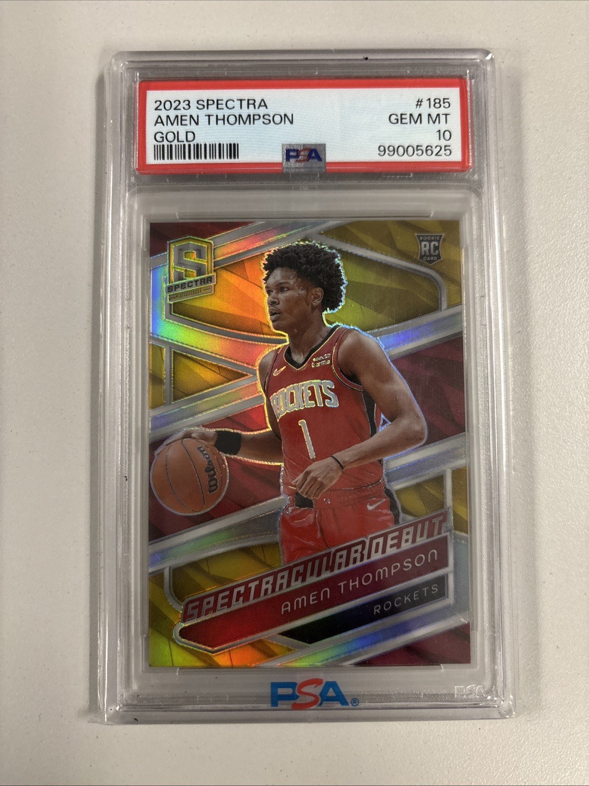 2023 PANINI SPECTRA GOLD #150 AMEN THOMPSON 5/10 PSA 10