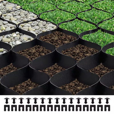 Gravel Grid Ground Stabilization 2 Inch HDPE Driveway Erosion Control 108Sqft