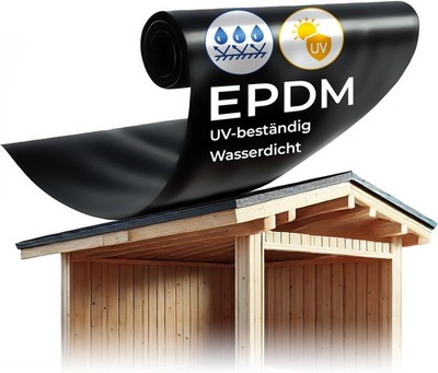 EPDM Dachfolie EasyStick 1,50mm Selbstklebende Dachbahn für Gartenhaus & Carport