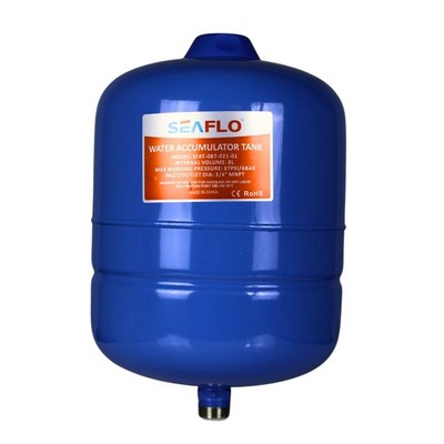 SEAFLO 2 Gallon Pre-Pressurized Accumulator Expansion Tank   Reduces Blue 
