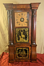 Antique Seth Thomas Column Triple Decker Weights Driven 8 Day Clock with Alarm