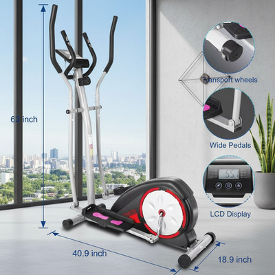 Magnetic Elliptical Exercise Bike, Training Machine Home Gym Fitness Equipment