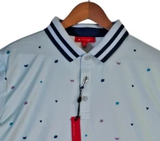Redvanly Langham Polo Shirt Men's XL Breeze Geometric Performance Stretch NWT