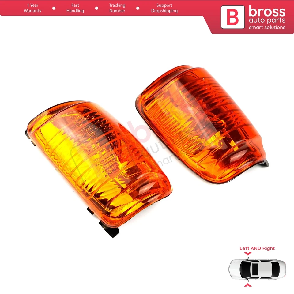Side Wing Mirror Amber Indicator Lamp Lens L+R for Ford Transit MK8 V363 2013-On - Imagem 2 de 4