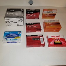 Lot of Sony HDV tapes 3x DVM63-HDR, cleaning tape DVM-12CLD, 4x miniDV 60 sealed