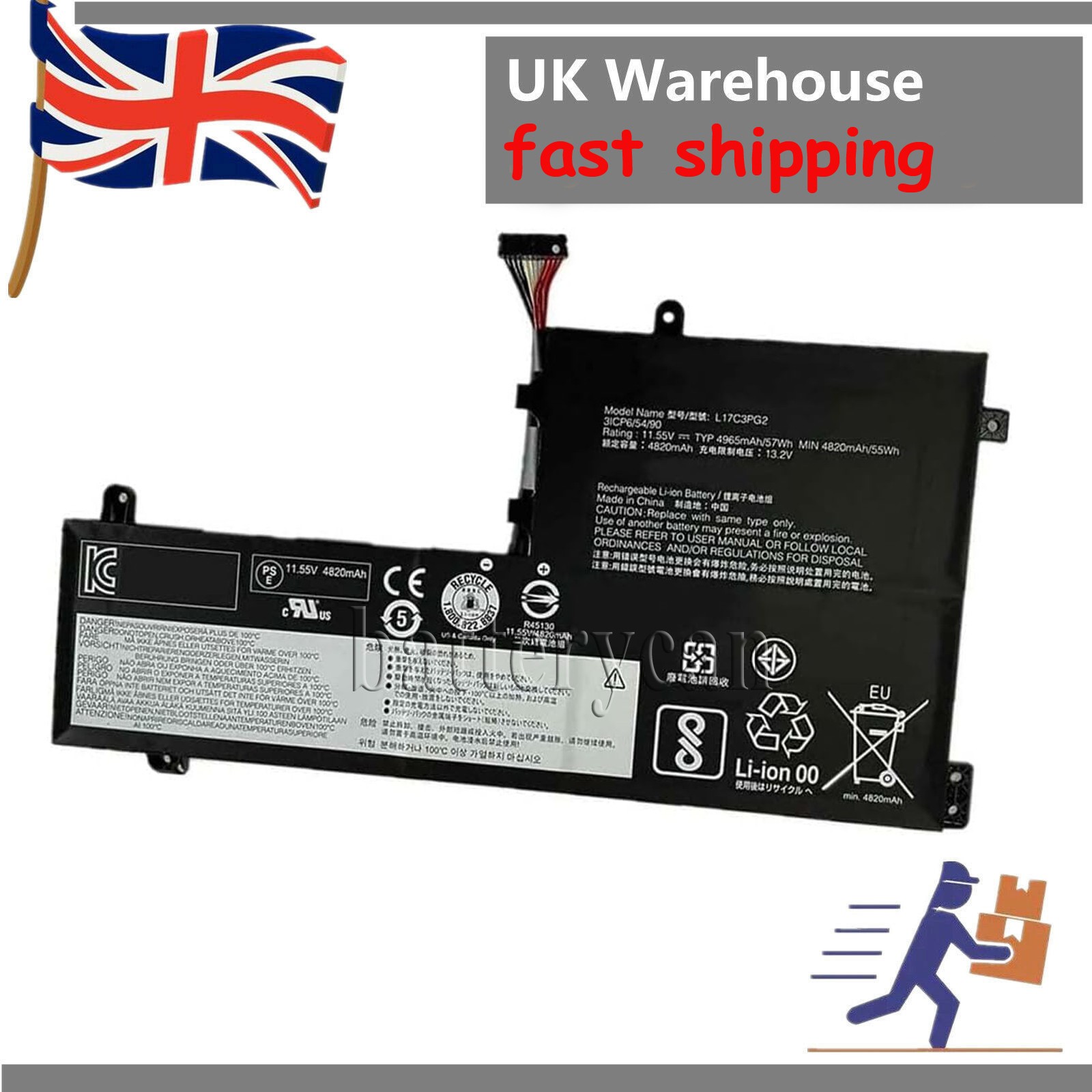 Battery for Lenovo Legion Y540-15IRH-PG0 Y540-17IRH-PG0 Y7000P L17C3PG2 5B10Q885
