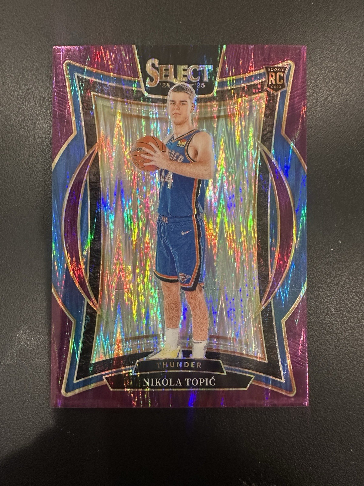 2024-25 Panini Select - Concourse Nikola Topic #89 Purple Flash Prizm /249 (RC)