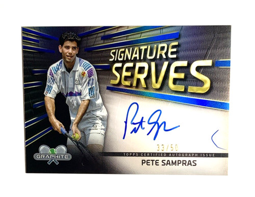 Pete Sampras #SS-PS 2024 Topps Graphite Signature Serves card