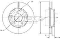 Tomex Brakes 2X Bremsscheibe Ø280Mm Vorne BelüFtet FüR Hyundai I30 1.4 1.6 Crdi