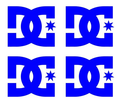 DC SHOES Logo Vinyl Decal Laptop Car Window small set of 4 small Stickers - Picture 5 of 11