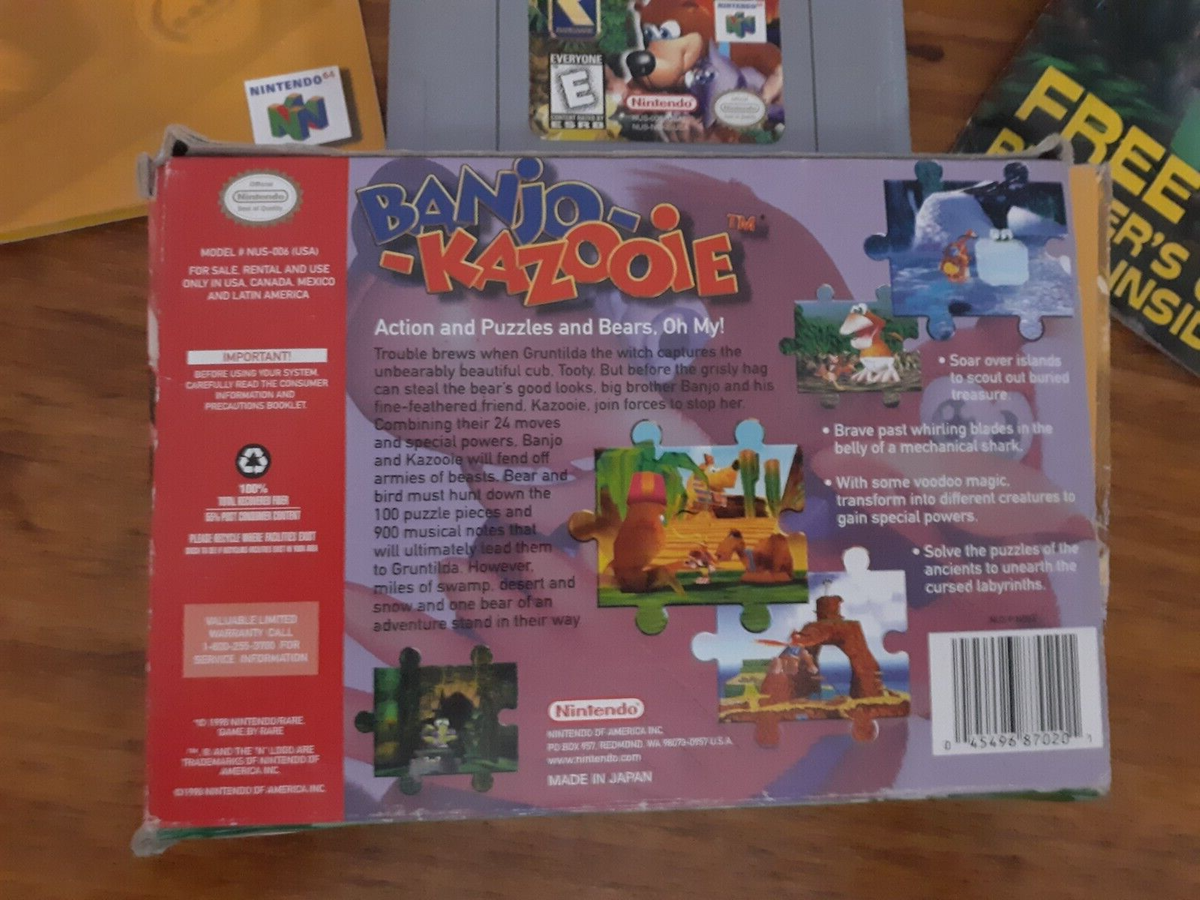 Banjo-Kazooie N64 with Box and booklet Nintendo 64 great shape