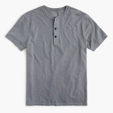 J.Crew Slub Cotton Garment-Dyed Short-Sleeve Henley | S | Made in USA | $65