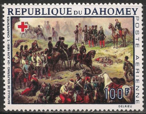 Dahomey #C80 VF MNH - 1968 100fr Bataille de Solferino, par Luis Eugene Charpentier - Photo 1/1