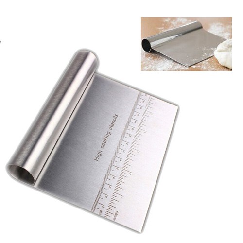 Dough Knife Stainless Steel Pizza Dough Scraper Cutter Cake Cutting Tool Kitchen - Picture 4 of 7