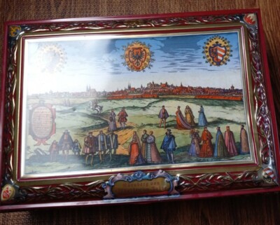 Large 2009 Lebkuchen Otto Schmidt Nurenburg Metal Tin Cookie Box Germany
