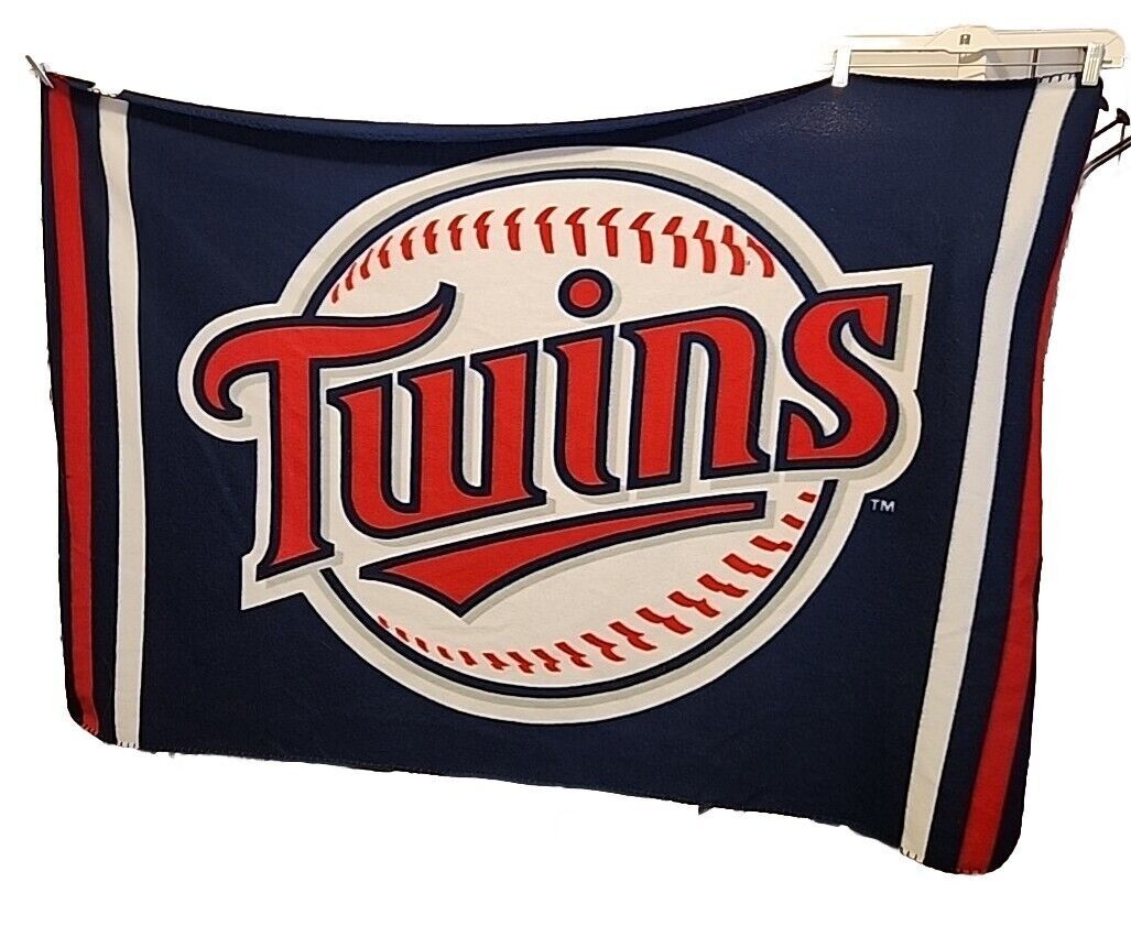 Minnesota Twins Fleece Stadium Blanket 58x40 Inches Navy Red White