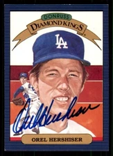 1986 Donruss Baseball #18 Orel Hershiser (Diamond King) Signed Auto (no COA) *e1