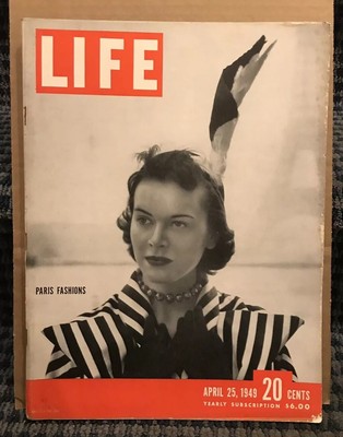 1949 April 25 Life Magazine Paris Fashions Great Cover Story Ads Ph1 Ebay