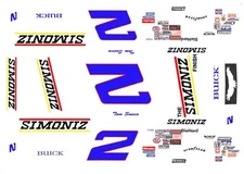 	#2 Tom Sneva SIMONIZ 1/64th HO Scale Slot Car Decals