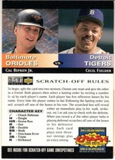 Cal Ripken/Ceccil Fielder 1994 Collector's Choice Team vs. Team