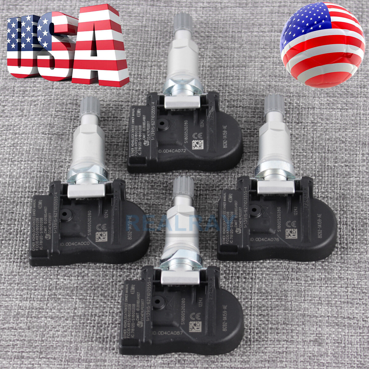 Set of 4 For Volvo TIRE PRESSURE SENSOR TPMS 8G921A159AE 433 MHz SET