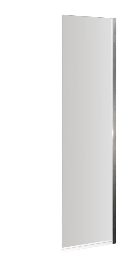 BALTERLEY Fixed 6mm Toughened Safety Glass Reversible Bath Screen - 350mm Wide - Chrome