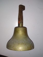 206. Antica Campana da banco. Cm. 12 diametro X 20 circa (altezza con manico)