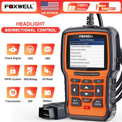 Foxwell NT510 Elite Bidirectional All System OBD2 Scanner Diagnostic Tool TPMS