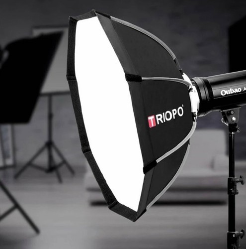 Octagon Umbrella Soft Box/Net Grille w/Bowens Mount Quick Collapsible 55/65/90cm - Picture 2 of 23
