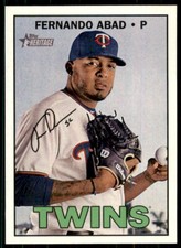 2016 Topps Heritage Fernando Abad Minnesota Twins #613 MLB Baseball Card