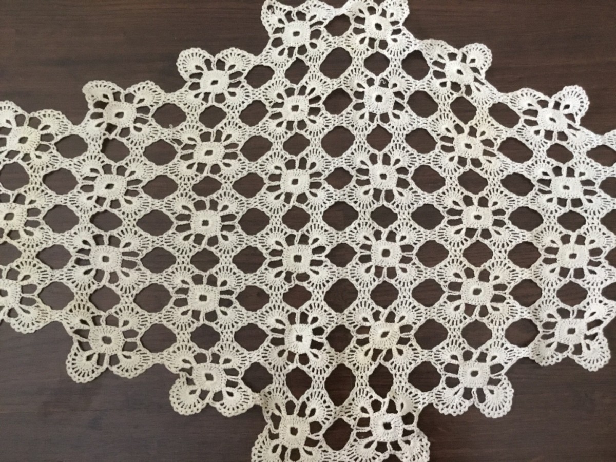 Vintage Crochet Off White Doily 16 X 31” (P62) | eBay